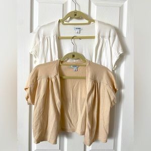 Two Old Navy Shrug Short Sleeve Sweaters